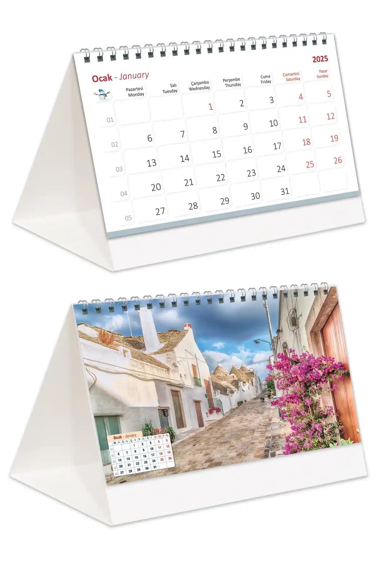 StickerArt 2025 Sokaklar Piramit Masa Takvimi: Estetik ve İşlevselliğin Buluşması