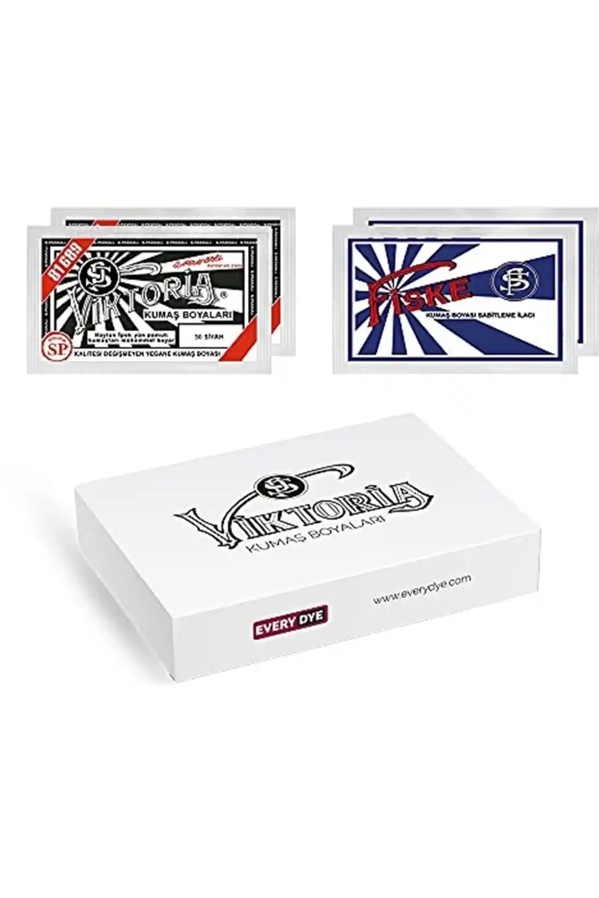 Viktoria Toz Kumaş Boyası Arkadaş Paketi Siyah: Tekstil ve Ev Eşyalarına Yeniden Hayat Verin