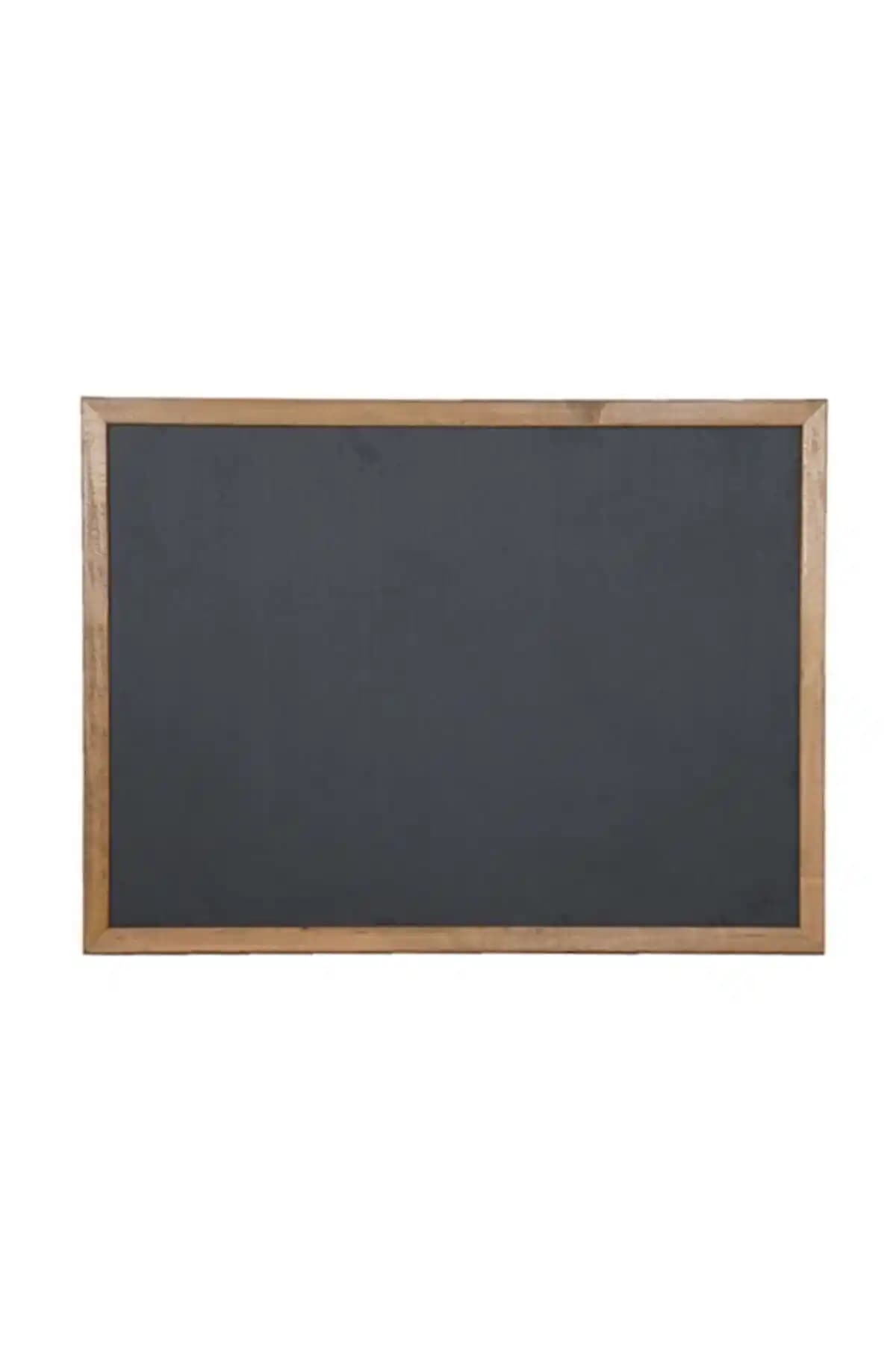 Vivekka 40x60 Gri Ahşap Çerçeveli Laminat Kara Yazı Tahtası
