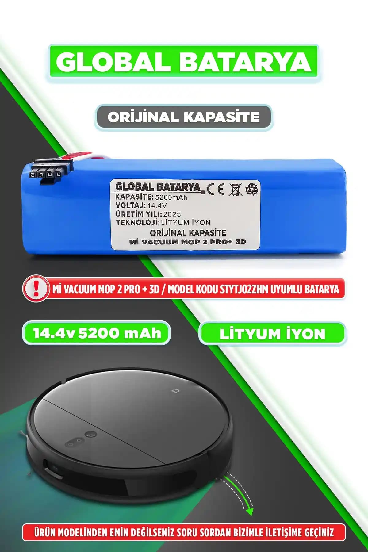 Xiaomi Mi Vacuum Mop 2 Pro Plus 3D Uyumlu Akıllı Robot Süpürge Bataryası Özellikleri ve Kullanım Avantajları