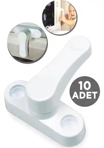 10 Adet Beyaz Kapı ve Pencere Emniyet Kilidi Güvenliği Artıran Pratik Çözüm