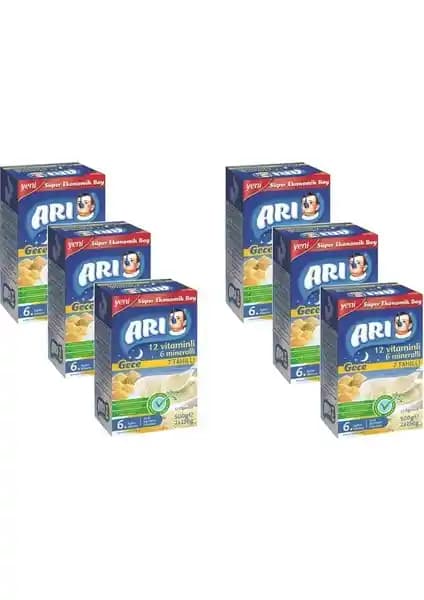 Arı Mama 7 Tahıllı Gece Bebek Maması 500g 6'lı Paket Sağlıklı ve Doyurucu Beslenme
