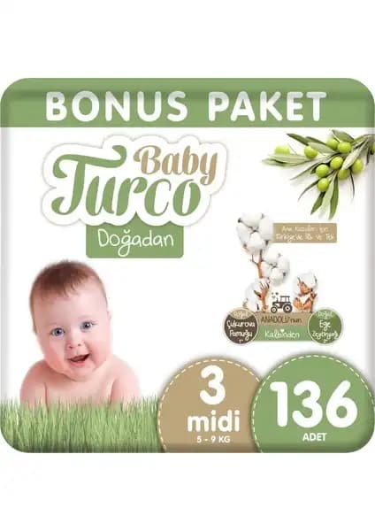 Baby Turco Doğadan Bebek Bezleri Karşılaştırması: 3 Numara Midi ve Bonus Ürünleri Analizi 2