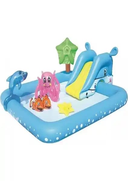 Bestway Mavi Deniz Canlıları Temalı Kaydıraklı ve Fıskiyeli Şişme Oyun Havuzu Özellikleri ve Kullanım Rehberi