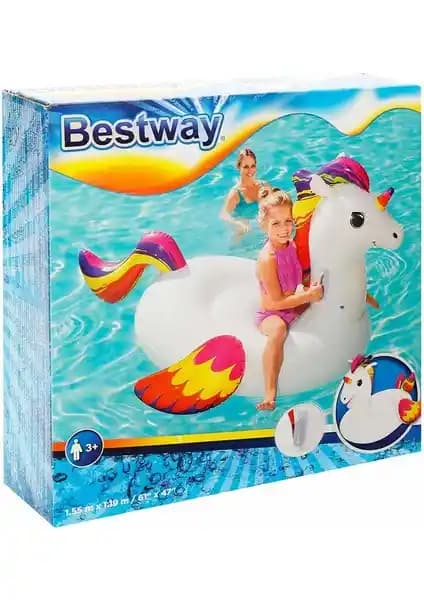 Bestway Pegasus Figürlü Çocuk Deniz Yatağı Güvenli ve Renkli Tasarımıyla Yaz Keyfi
