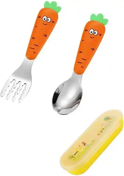 Chavin Paslanmaz Çelik Havuç Model Bebek ve Çocuk Kaşık Çatal Seti İncelemesi