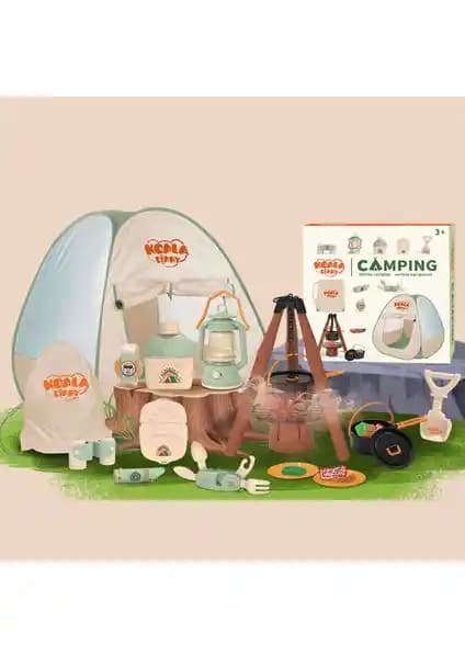 Çocuklar İçin Eğlenceli ve Öğretici 17 Parça Buharlı Işıklı Kamp Eşyaları Seti Tanıtımı