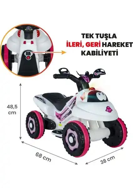 Çocuklar İçin Güvenli ve Eğlenceli Akülü ATV 6V Karınca 2020 Modeli