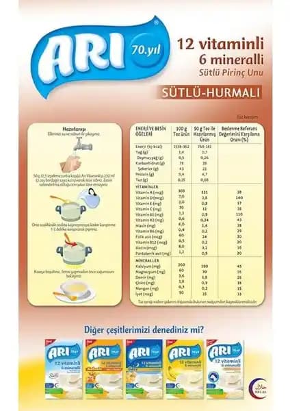 Çocuklar İçin Vitaminli ve Mineralli Sütlü-Hurmalı Mama Ürünü Özellikleri ve Faydaları