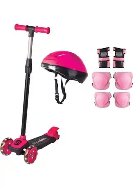 Cool Wheels Pembe Twist Işıklı Scooter ve Kask Seti: Güvenli ve Eğlenceli Çocuk Oyuncağı