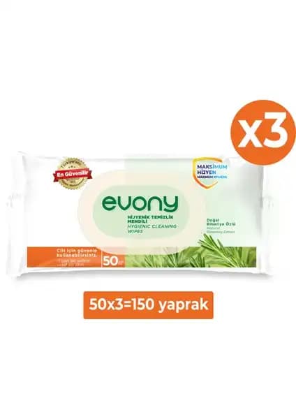 Evony Hijyenik Temizlik Mendili: Doğal İçeriklerle Günlük Hijyen ve Temizlik Çözümü