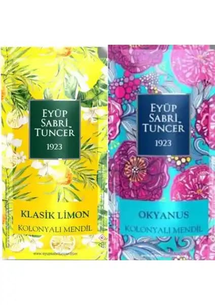 Eyüp Sabri Tuncer Klasik Limon ve Okyanus Kolonyalı Mendil Seti: Ferahlık ve Hijyen İçin Şık Çözüm