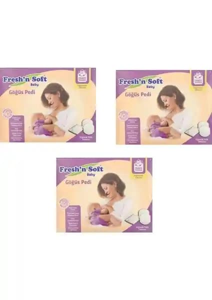 Fresh'n Soft Göğüs Pedi 24 Adet Üçlü Paket Emziren Anneler ve Bebek Bakımı İçin