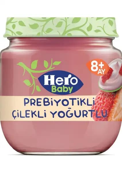 Hero Baby Prebiyotikli Çilekli Yoğurtlu Kavanoz Mama Bebekler İçin Sağlıklı ve Güvenilir Alternatif