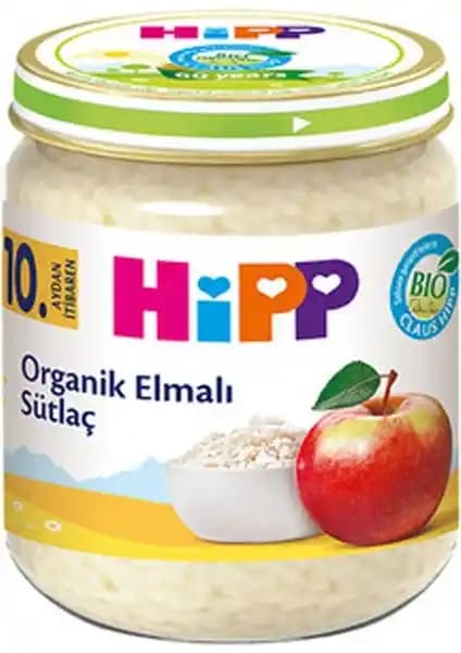 Hipp Organik Elmalı Sütlaç Bebekler ve Çocuklar İçin Sağlıklı Organik Tatlı Alternatifi
