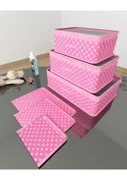 Homelife Ev Tekstil 6'lı Organizer Seti Seyahat ve Günlük Kullanım İçin Uygun