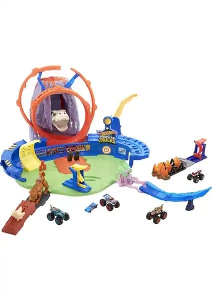 Hot Wheels Monster Trucks Volkanik Alanda Macera Oyuncak Seti Çocuklar İçin Eğlenceli ve Geliştirici Oyun Deneyimi