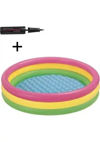 Intex 3 Boğumlu Sunset Havuz: Renkli ve Dayanıklı Yaz Eğlencesi İçin Uygun Çocuk Havuzu