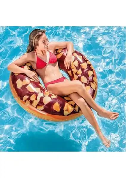 İntex Vardem Çikolatalı Donut Deniz Simitleri Güvenli ve Eğlenceli Denizde Kullanım İçin