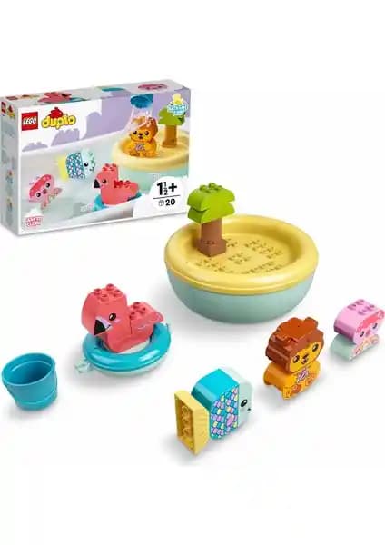 LEGO Duplo İlk Banyo Zamanı Eğlencesi Yüzen Hayvan Adası Seti Çocuklar İçin Güvenli Eğitici Oyun