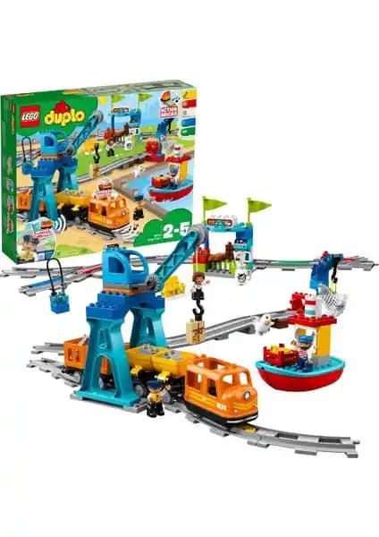 LEGO DUPLO Kargo Treni 10875 Çocuklar İçin Eğitici ve Geliştirici Oyun Seti