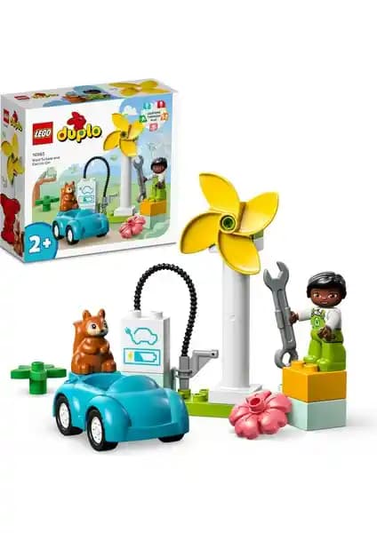 LEGO DUPLO Kasabası Rüzgar Türbini Seti Çocuklar İçin Sürdürülebilirlik Temalı Eğitici Oyun Seti