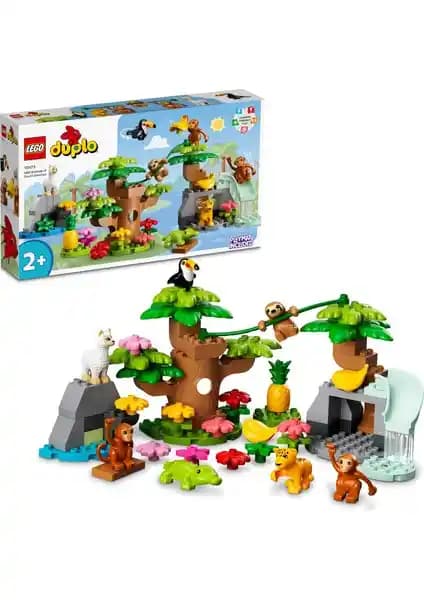 LEGO Duplo Vahşi Güney Amerika Hayvanları Seti Çocuklar İçin Eğitici ve Yaratıcı Oyun Malzemesi
