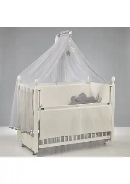 Meltem Kids Meltem Smart Kral Anne Yanı Ahşap Sallanır Beşik Güvenli ve Konforlu Bebek Uyku Alanı