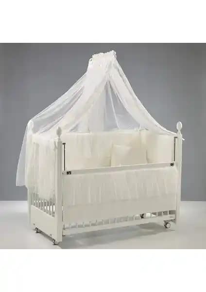 Meltem Smart Kral Sallanır Ahşap Bebek Beşiği Güvenli ve Konforlu Uyku Alanı