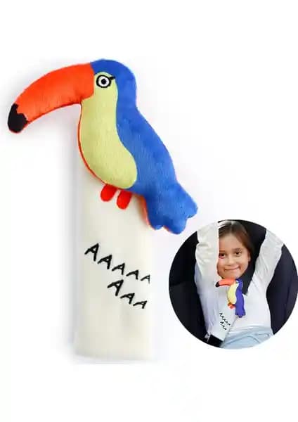 Milk&Moo Uçan Tukan Çocuk Emniyet Kemeri Aksesuarı Güvenli ve Eğlenceli Seyahatler İçin