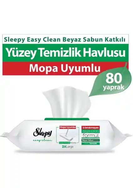 Sleepy Easy Clean Beyaz Sabun Katkılı Mopa Uyumlu Yüzey Temizlik Havlusu Özellikleri ve Kullanım Avantajları