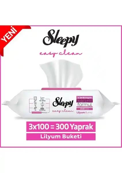 Sleepy Easy Clean Lilyum Buketi hijyenik yüzey temizleme seti Türkiye menşei ve doğal içeriklerle