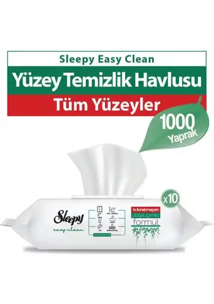 Sleepy Easy Clean Yüzey Temizlik Havlusu 1000 Yaprak ile Günlük Hijyen ve Temizlik Kolaylığı