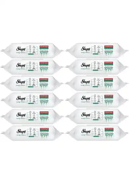 Sleepy Yüzey Temizlik Havlusu 12 Paketli Tek Kullanımlık Hijyen ve Pratiklik Sağlar