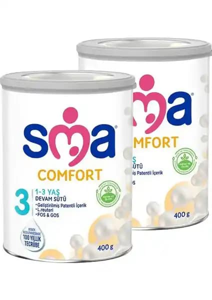 SMA 3 Devam Sütü Comfort 400g x 2 Adet, Çocuklar İçin Güvenilir ve Besleyici Beslenme Seçeneği