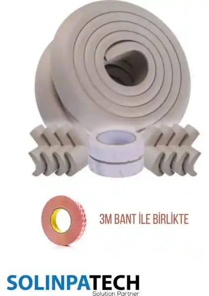 Solinpatech Krem Renkli Kalın Kauçuk Güvenlik Seti Çocuklar İçin Güvenli ve Estetik Çözüm