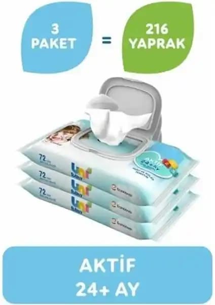 Uni Baby Aktif Bebek 3'lü Islak Mendil: Güvenli ve Pratik Bebek Temizlik Çözümü