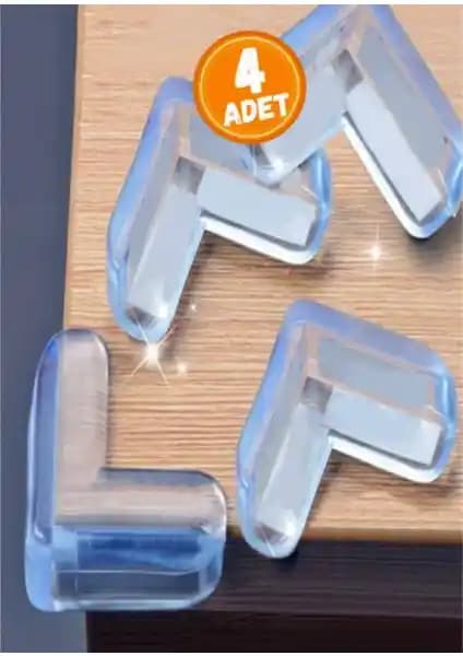 Wappa 4 Adet Bebek ve Çocuk Masa Kenar Köşe Koruyucu Güvenlik ve Konfor Sağlar