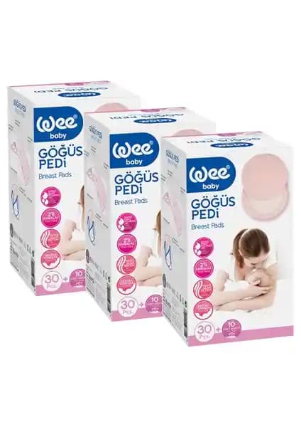 Wee Baby Göğüs Pedi 120 Adet Üç Kutu Emziren Anneler İçin Güvenli ve Konforlu Çözüm