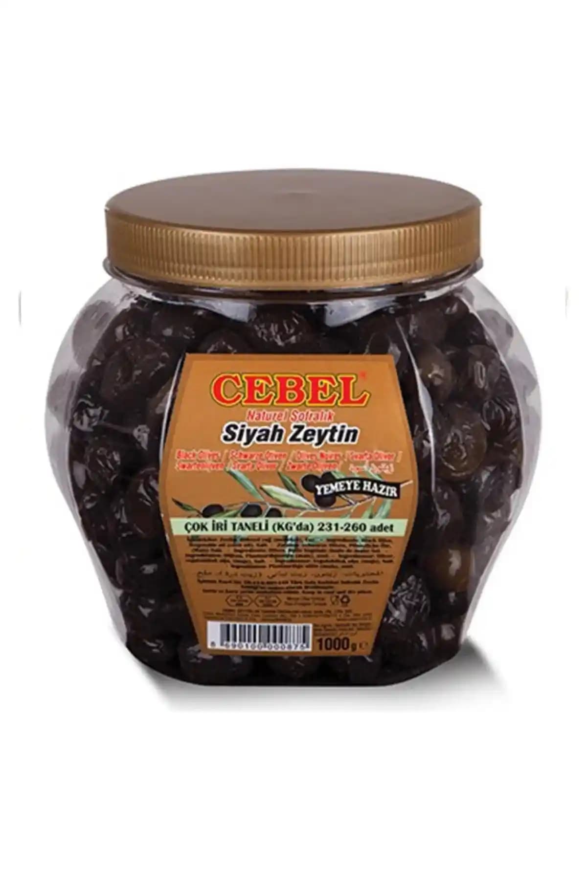 Cebel Siyah Zeytin Çok İri Taneli 1000 Gr Lezzet ve Kalitenin Birleşimi