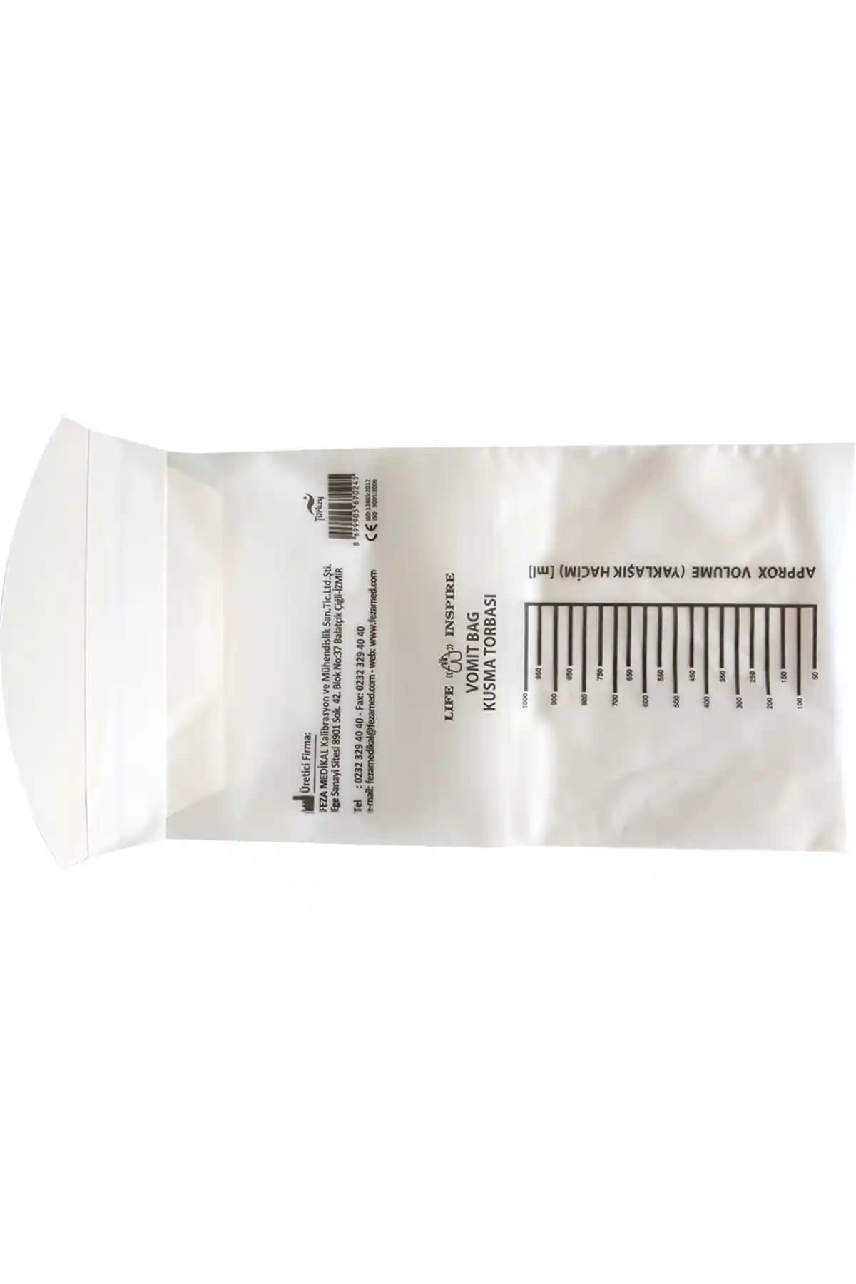 Feza Medikal Kusma Torbası 100'lü Paket Sağlık ve Hijyen İçin Güvenilir Çözüm