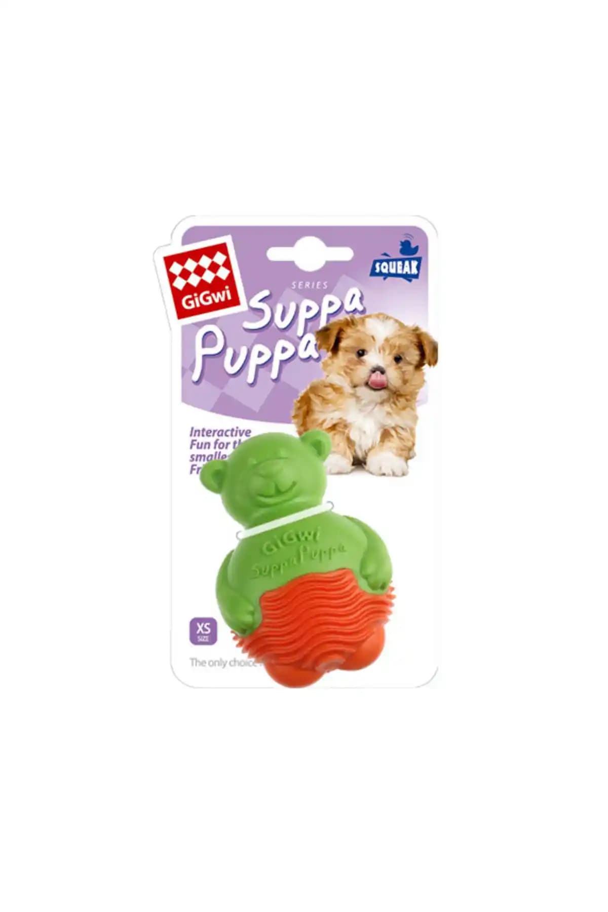 Gigwi 6707 Suppa Puppa Ayı Pembe Mor Renkli Çocuk ve Hayvanseverler İçin Eğlenceli Oyuncak