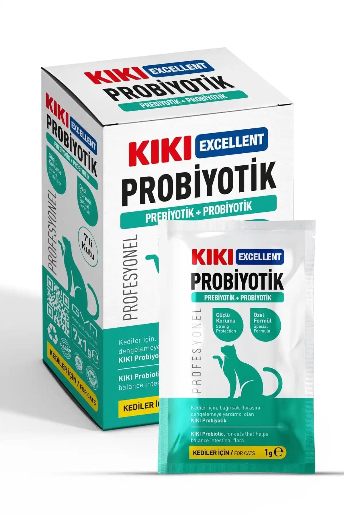 Kiki Excellent Probiyotik ve Prebiyotik Takviyesi ile Kedinizin Sindirim ve Bağışıklık Sağlığını Destekleyin