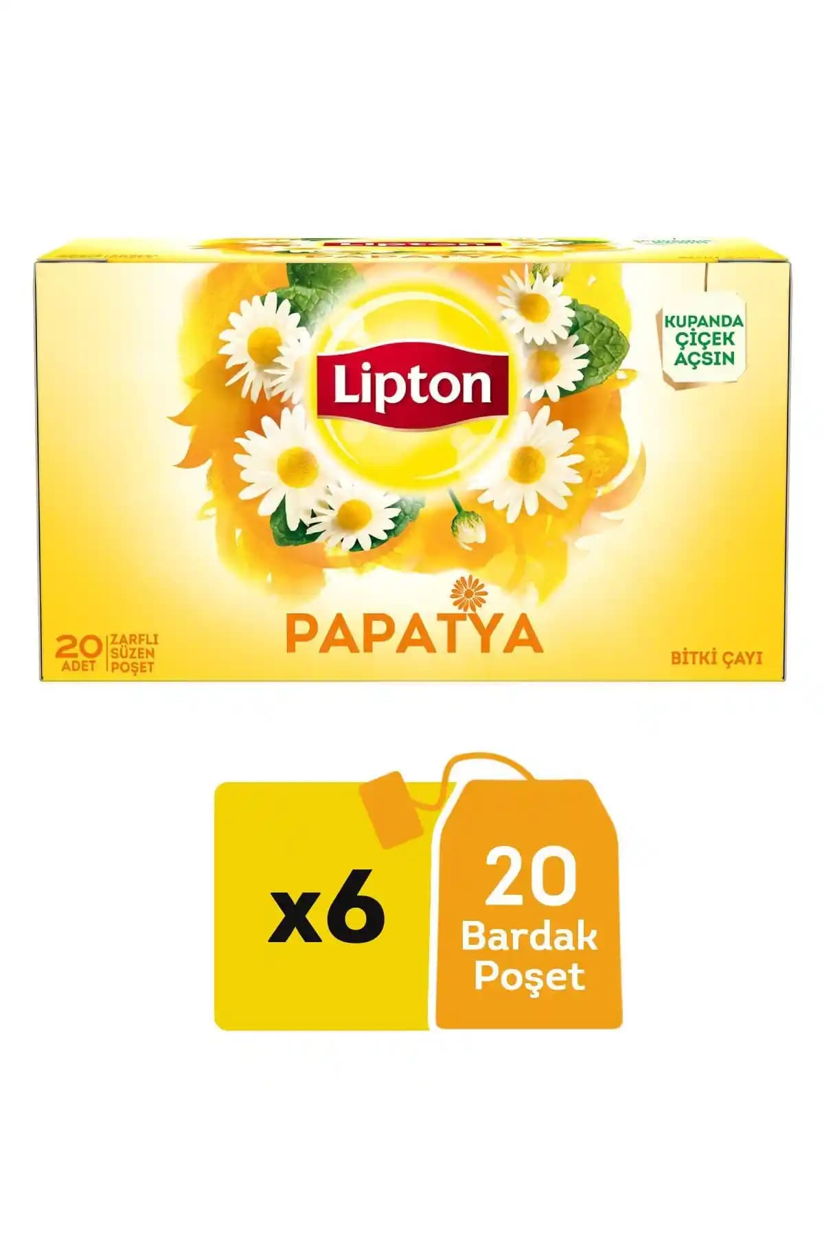 Lipton Papatya Bardak Poşet Çay Doğal ve Rahatlatıcı Bir Seçenek