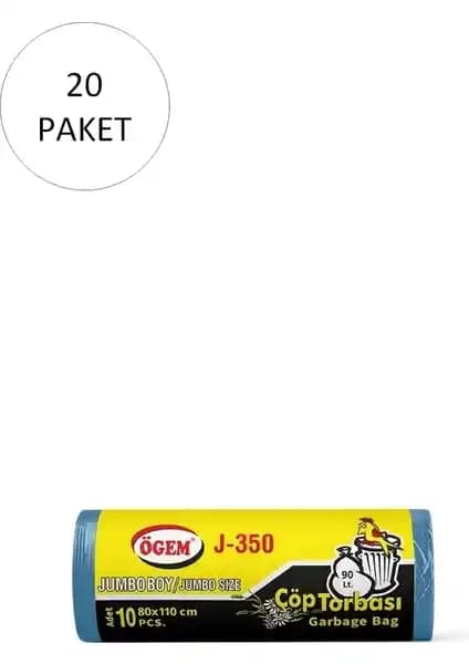 Marsilyan J-350 Jumbo Boy Çöp Torbası: Geniş Hacimli ve Dayanıklı Temizlik Çözümü