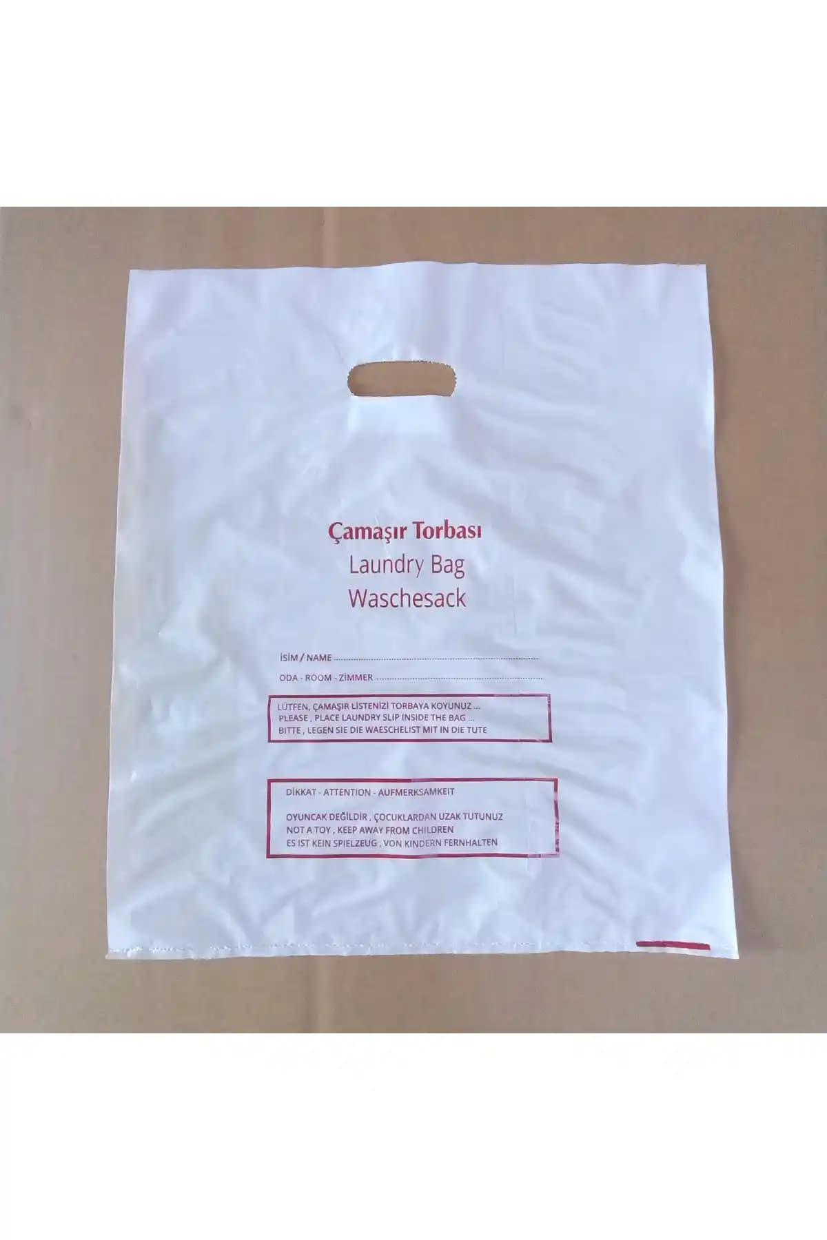 Otel ve kuru temizleme sektörleri için hijyenik küçük boyutlu kirli çamaşır poşeti torbası