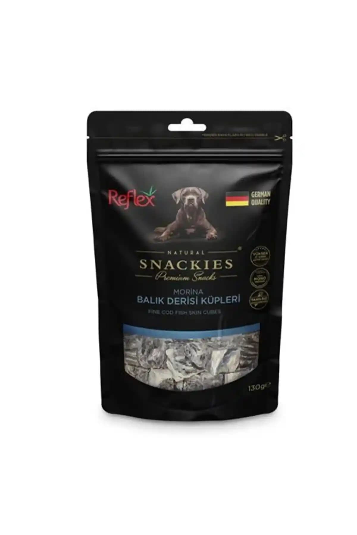 Reflex Snackies Doğal Balık Derisi Küpleri Köpekler İçin Sağlıklı ve Lezzetli Ödüller