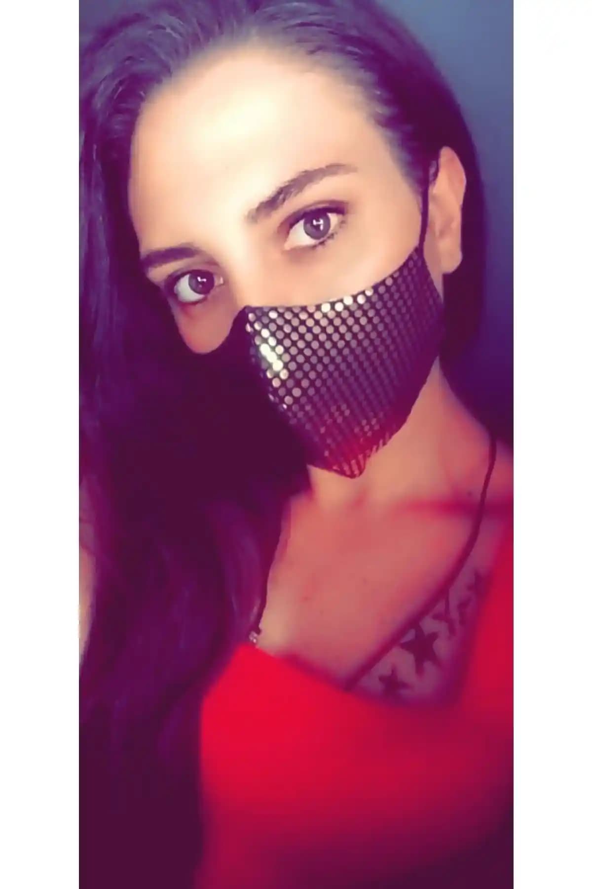 SütreTasarım Taşlı Çift Katmanlı %100 Pamuklu Yüz Maskesi Güvenlik ve Şıklık Bir Arada