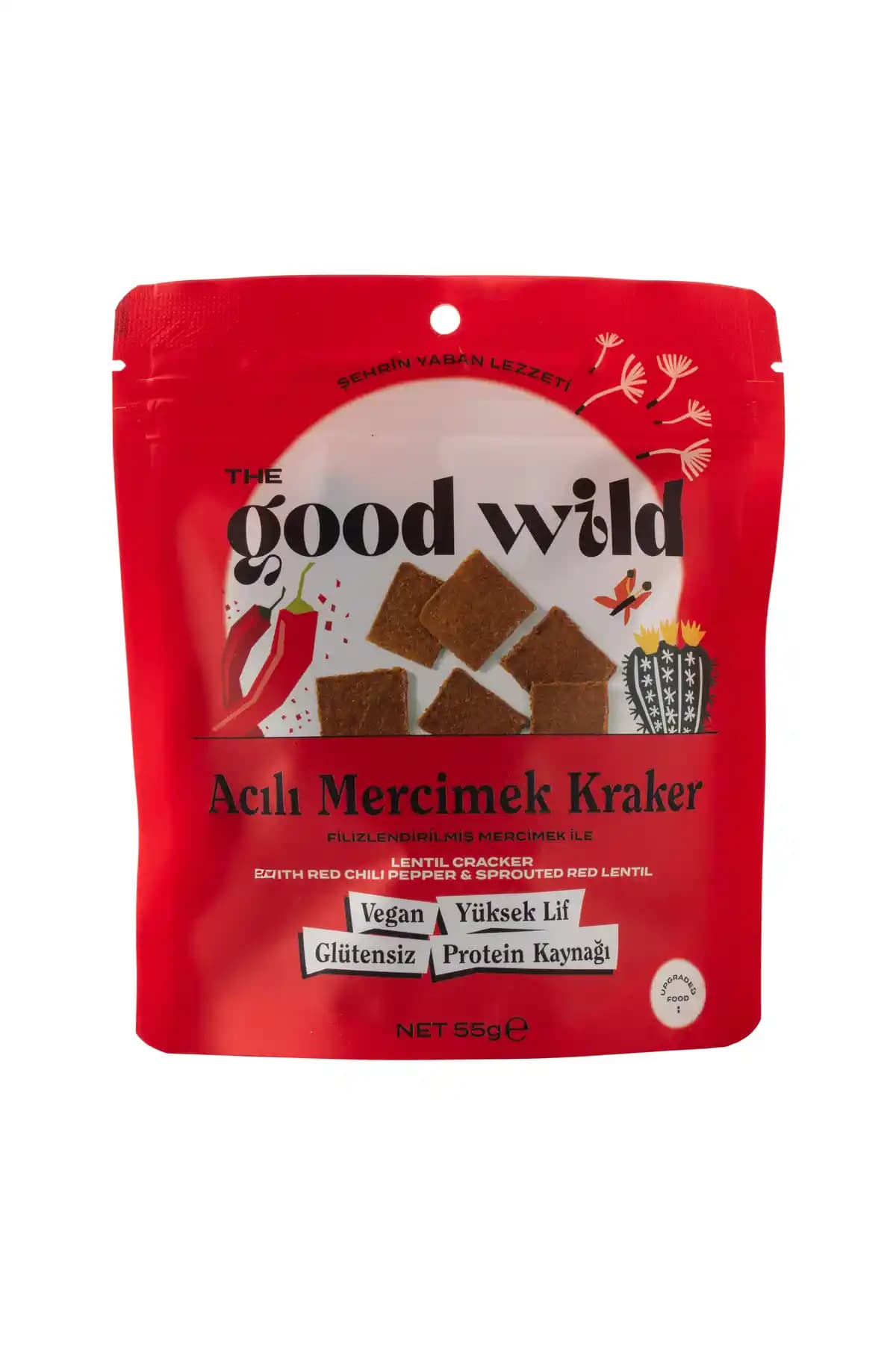 THE GOOD WİLD Acılı Mercimek Krakeri: Sağlıklı ve Lezzetli Alternatifler Sunan Doğal Atıştırmalık