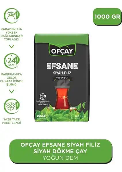 Ofçay Efsane Filiz Siyah Çay 1 Kg - Kaliteli ve Doğal Aromasıyla Türk Çay Keyfi